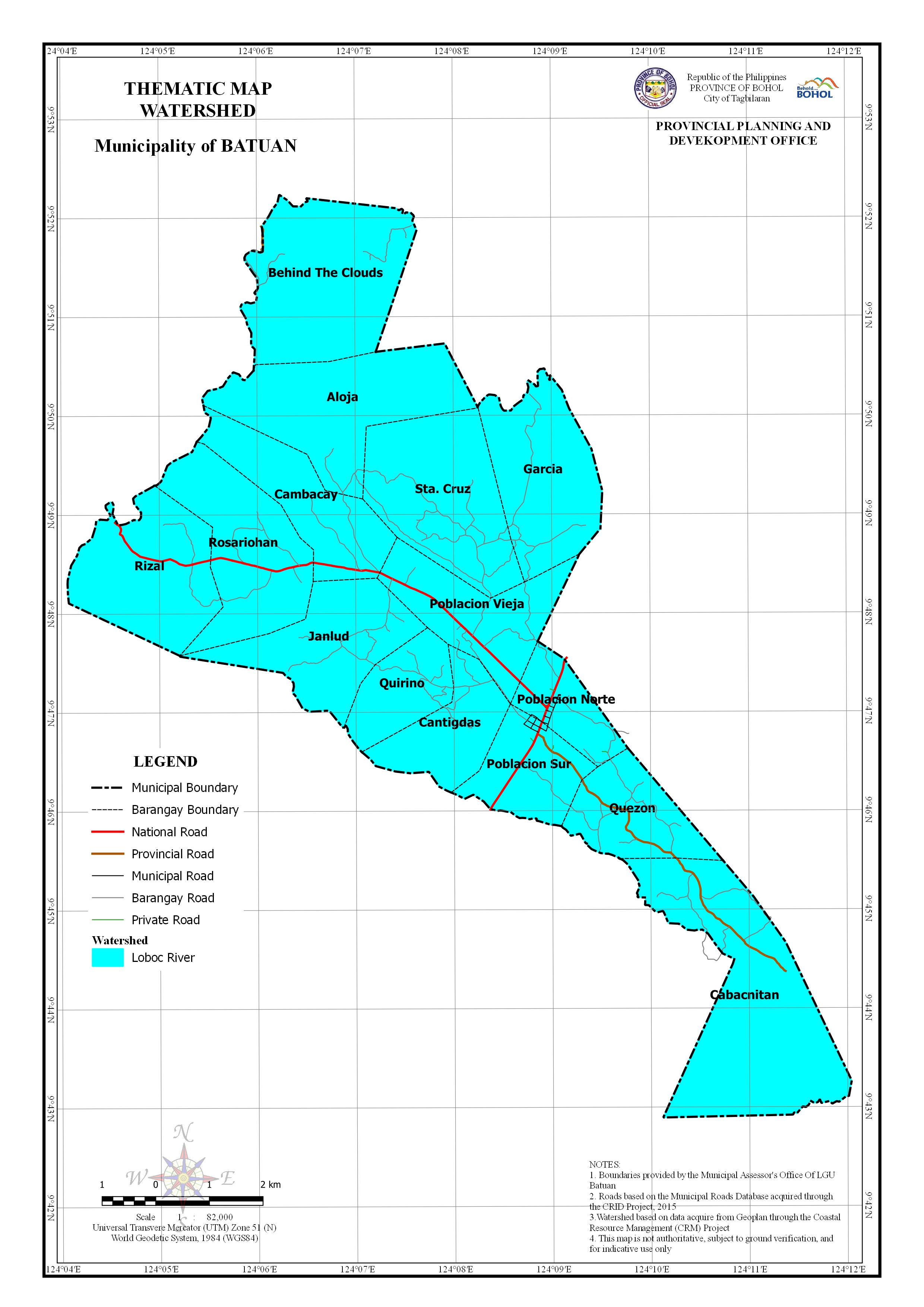 Watershed Map of Batuan